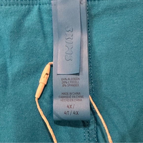 SKIMS Cover Ups Fold Over Short Bottoms Turquoise Women’s Size 4X CU-SHO-2853 - Picture 3 of 6